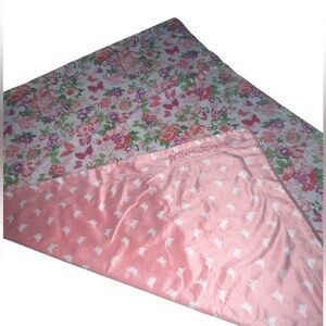 Betsey Johnson Pink and Floral Infant Blanket NWOT